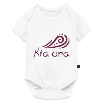 "Kia ora" waves design Maori Hello gift idea - Baby Premium short-sleeve bodysuit - white - Front