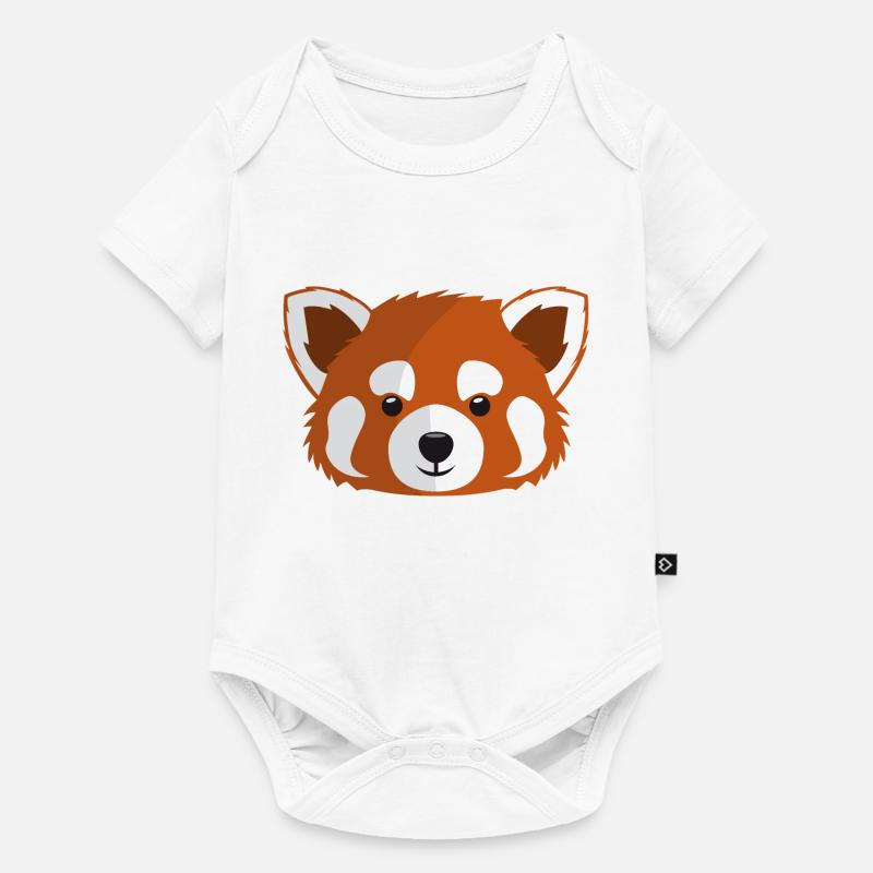 roter Panda / kleiner Panda - Baby Premium Kurzarmbody - Weiß
