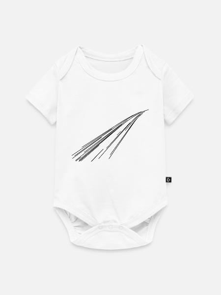 Linien - Baby Premium Kurzarmbody - Weiß