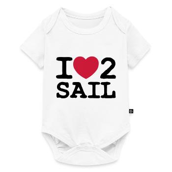 I LOVE 2 SAIL - 2 COLOUR - Body à manches courtes Premium Bébé - blanc - Devant