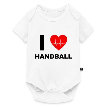 J'aime le handball - J'aime le handball - Body à manches courtes Premium Bébé - blanc - Devant