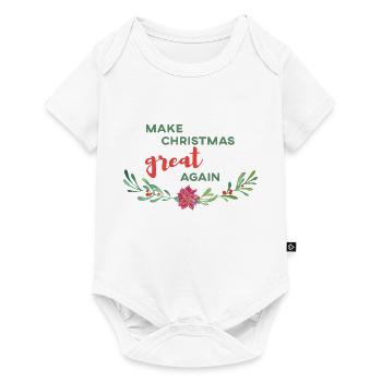 make christmas great again Weihnachten Geschenk - Baby Premium Kurzarmbody - Weiß - Vorne