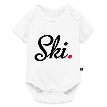 ski - Baby Premium Kurzarmbody - Weiß - Vorne