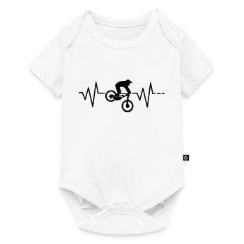 Heartbeat MTB - Mountainbike, Dirtbike, Downhill - Baby Premium short-sleeve bodysuit - white - Front