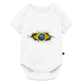 Brasil Flag - Baby Premium short-sleeve bodysuit - white - Front