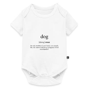 Dog (Hund) Definition Dictionary - Baby Premium short-sleeve bodysuit - white - Front