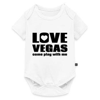 love_vegas3 - Baby Premium Kurzarmbody - Weiß - Vorne