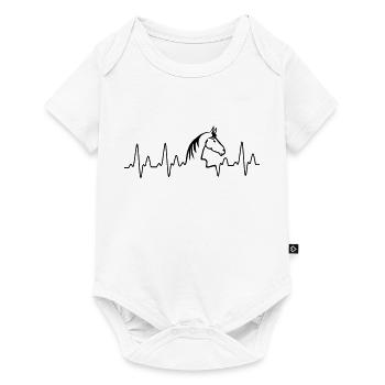 Herzschlag Pferd HD - Baby Premium Kurzarmbody - Weiß - Vorne