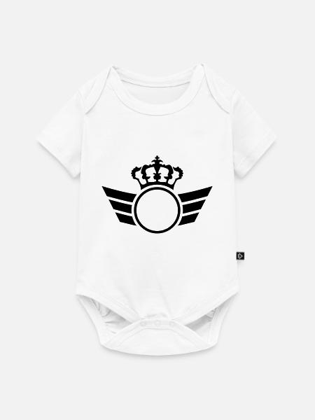Crown Logo - Baby Premium Kurzarmbody - Weiß