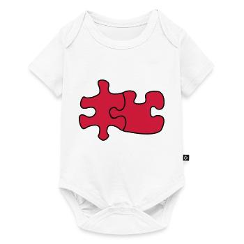 puzzle1 - Baby Premium Kurzarmbody - Weiß - Vorne