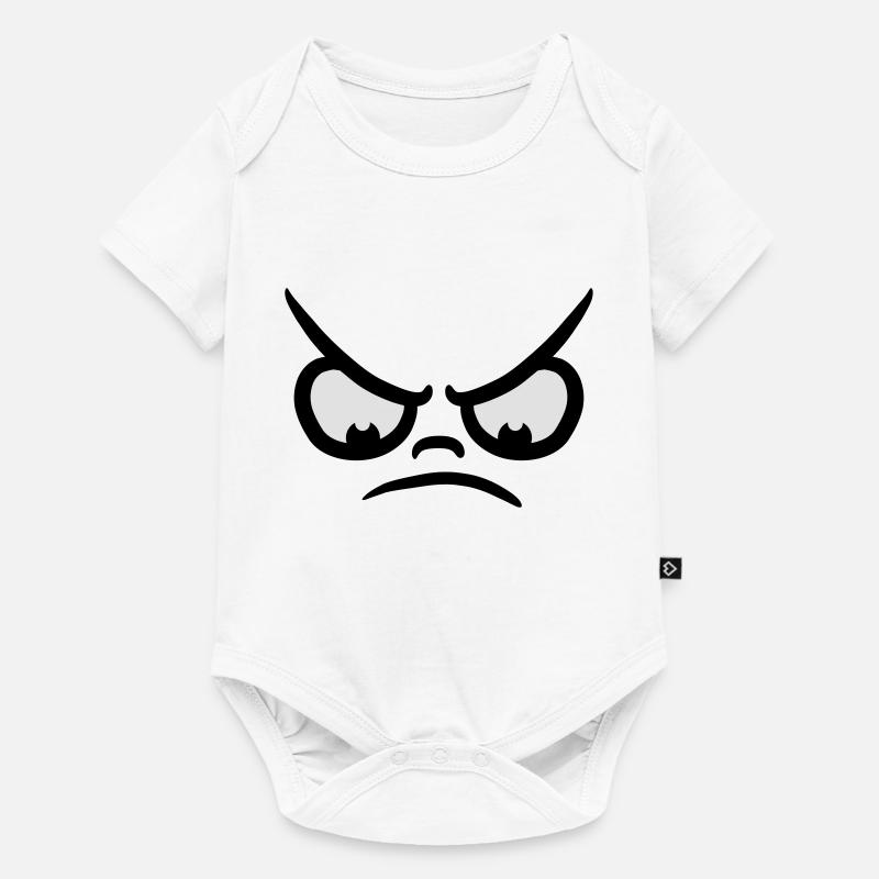 Angry Comic Face - Baby Premium Kurzarmbody - Weiß