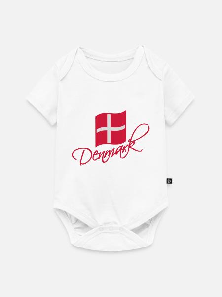 Denmark - Baby Premium Kurzarmbody - Weiß