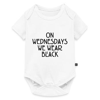 On wednesdays we wear black - Baby Premium short-sleeve bodysuit - white - Front