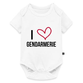 I Love Gendarmerie / Gendarmerie - Body à manches courtes Premium Bébé - blanc - Devant