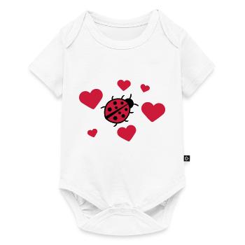 Petite coccinelle doux mignon - Body à manches courtes Premium Bébé - blanc - Devant
