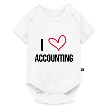 comptable / comptabilité / argent / Finance / Euro - Body à manches courtes Premium Bébé - blanc - Devant