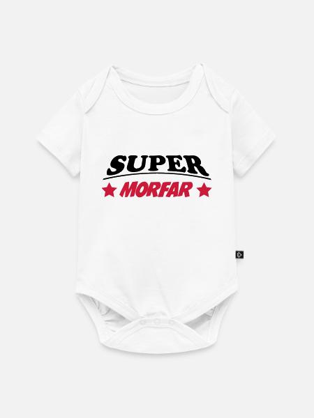 Super morfar 111 - Premium kortærmet baby-body  - hvid