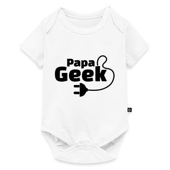 papa geek - Body à manches courtes Premium Bébé - blanc - Devant