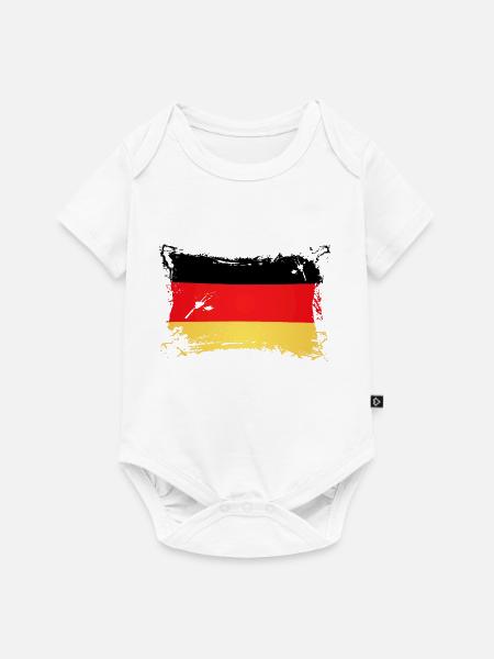 Flagge Deutschland / German Flag - Baby Premium Kurzarmbody - Weiß