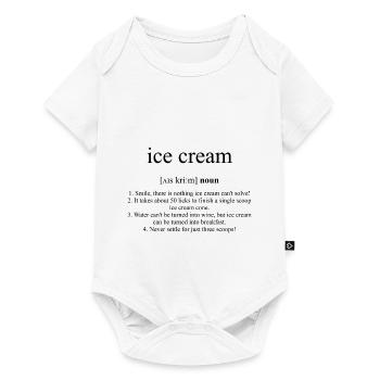 Crème Glacée - Body à manches courtes Premium Bébé - blanc - Devant