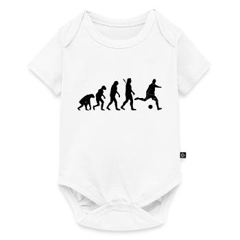 Fußball - Soccer - Baby Premium Kurzarmbody - Weiß - Vorne