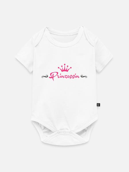 (100_prinzessin2_2c) - Baby Premium Kurzarmbody - Weiß