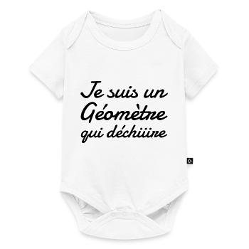 géomètre / topographe / topographie / geometre - Body à manches courtes Premium Bébé - blanc - Devant