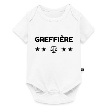 greffier / greffe / tribunal / justice / juge - Body à manches courtes Premium Bébé - blanc - Devant