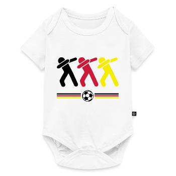 dabbing deutschland fussball - Baby Premium Kurzarmbody - Weiß - Vorne