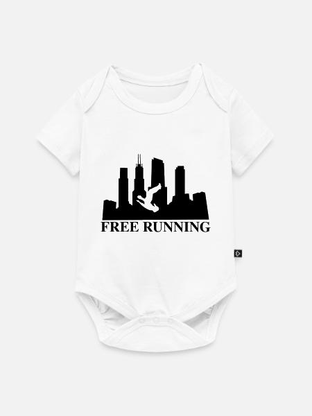 freerunning - Baby Premium Kurzarmbody - Weiß