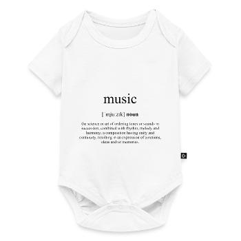 Music (Musik) Definition Unisex T-Shirt - Baby Premium short-sleeve bodysuit - white - Front