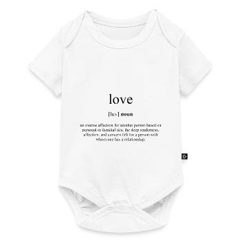 Dictionnaire de définition d'amour - Body à manches courtes Premium Bébé - blanc - Devant