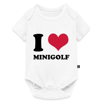 I Love Minigolf - Baby Premium Kurzarmbody - Weiß - Vorne