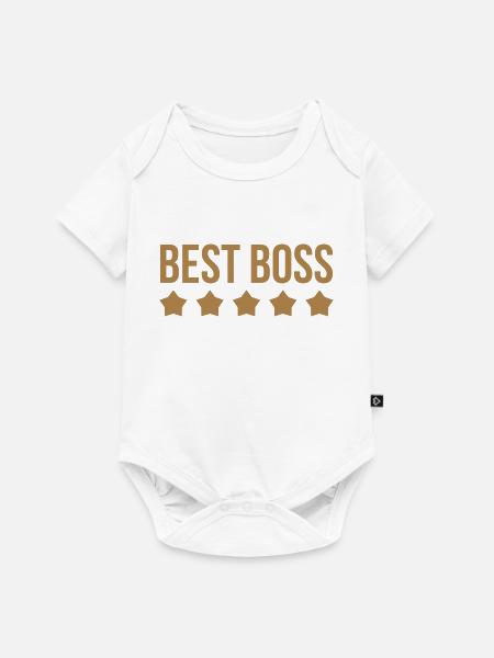 Bester Boss - Baby Premium Kurzarmbody - Weiß