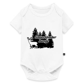 Sauerländer Junge - Baby Premium Kurzarmbody - Weiß - Vorne