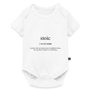 Stoic (Stoiker*in) Definition Dictionary - Baby Premium short-sleeve bodysuit - white - Front