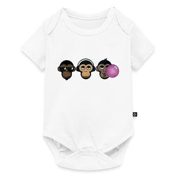 Three Monkey's - Baby Premium short-sleeve bodysuit - white - Front