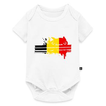 Moto Sport Automobile Belgique Bande de course - Body à manches courtes Premium Bébé - blanc - Devant