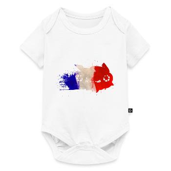 Moto Art Sport automobile France Drapeau - Body à manches courtes Premium Bébé - blanc - Devant