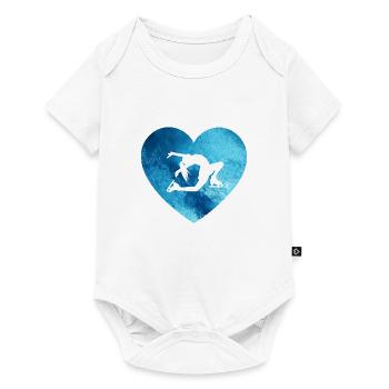 Figure Skating Heart Ice Dancer - Baby Premium short-sleeve bodysuit - white - Front