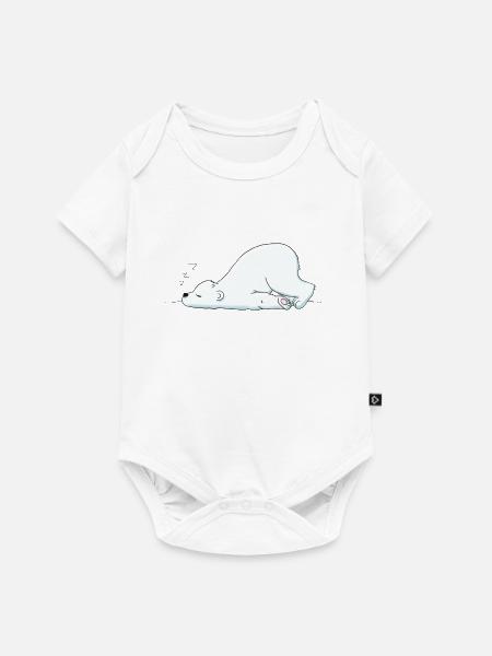 Kleiner Eisbär - Baby Premium Kurzarmbody - Weiß