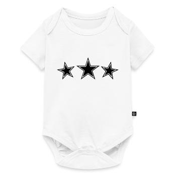 3 Sterne Symbol - Baby Premium Kurzarmbody - Weiß - Vorne