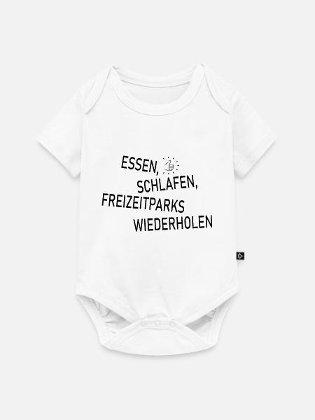 Rollercoaster Achterbahn - Baby Premium Kurzarmbody - Weiß
