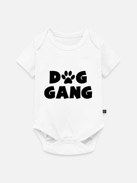 DOG GANG Hundebesitzer - Baby Premium Kurzarmbody - Weiß