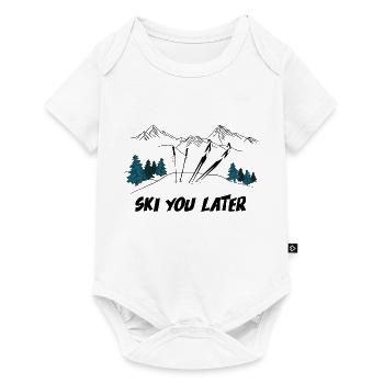 Ski you Later - Sports d’hiver - Body à manches courtes Premium Bébé - blanc - Devant