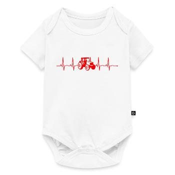 ECG HEARTBEAT HEARTBEAT TRACTEUR AGRICULTEUR AGRICULTEUR - Body à manches courtes Premium Bébé - blanc - Devant