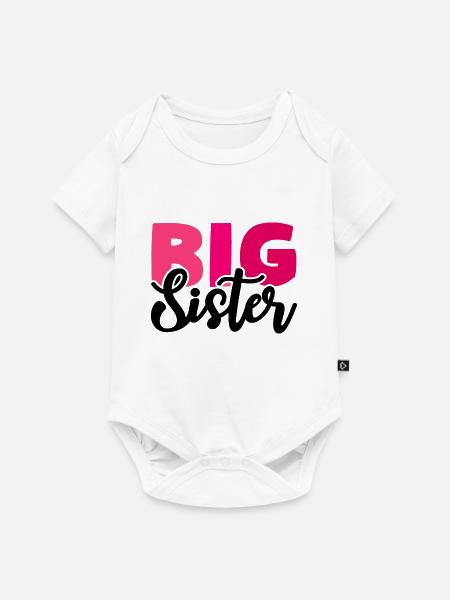 BIG SISTER - Baby Premium Kurzarmbody - Weiß