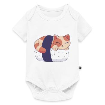 HQshirts Sushi Cat Cute - Baby Premium short-sleeve bodysuit - white - Front