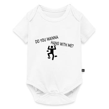 Bouldern Klettern Climbing - Baby Premium Kurzarmbody - Weiß - Vorne