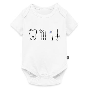 dentiste Hygiéniste dentaire cadeau - Body à manches courtes Premium Bébé - blanc - Devant